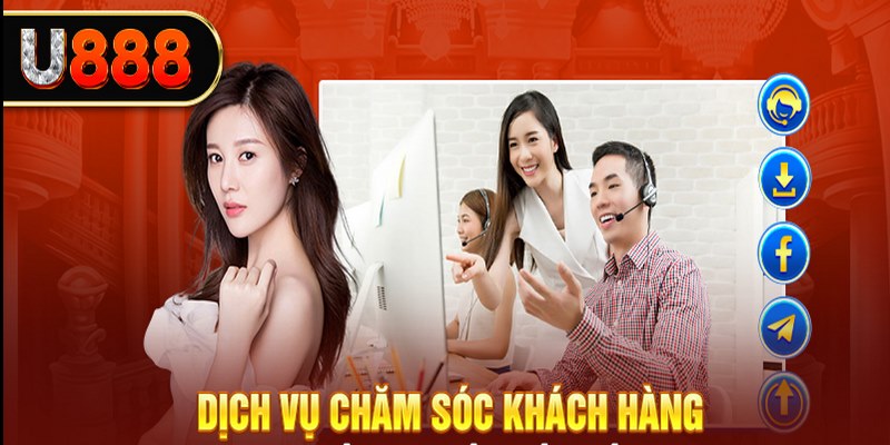 Dịch vụ hỗ trợ khách hàng U888 được xây dựng với một đội ngũ chuyên nghiệp